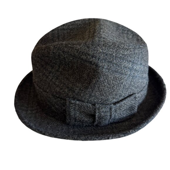 Vintage Van Cort Wool Trilby Cap Fedora Hat Subtle Plaid Streetwear Classic - Picture 2 of 13